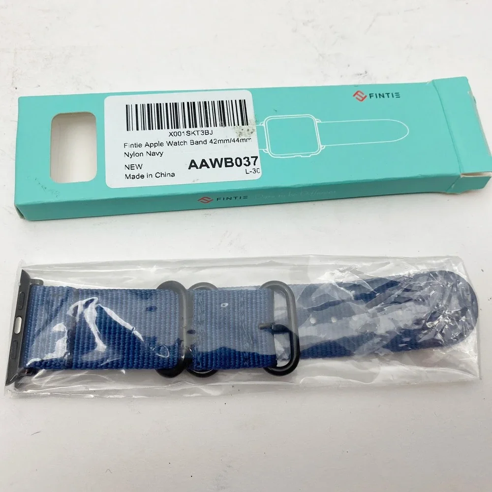 Finitie Navy‎ Blue Nylon Watch Band 42mm 44mm New